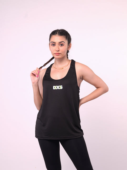 Women's Black Textured Stringer