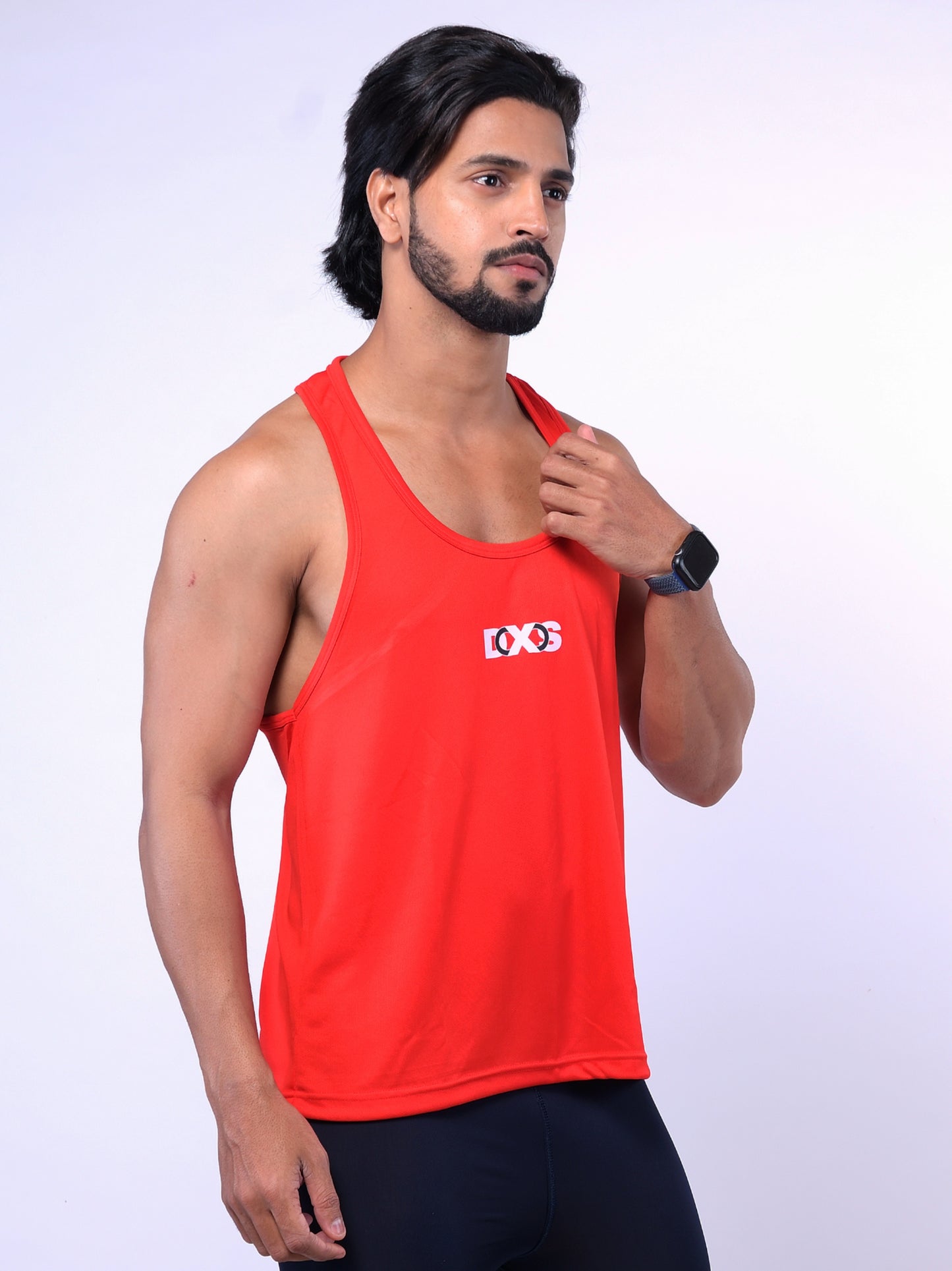 Men's Red Scorpion Textured Stringer