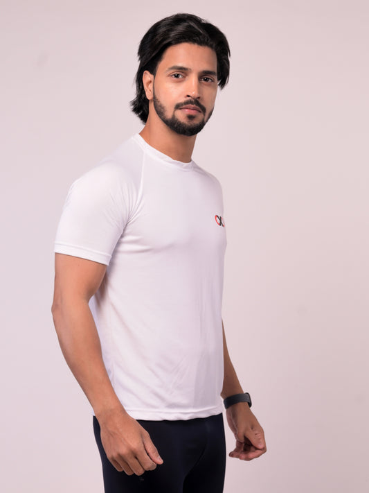 Men's Solid White Xtive Tshirt