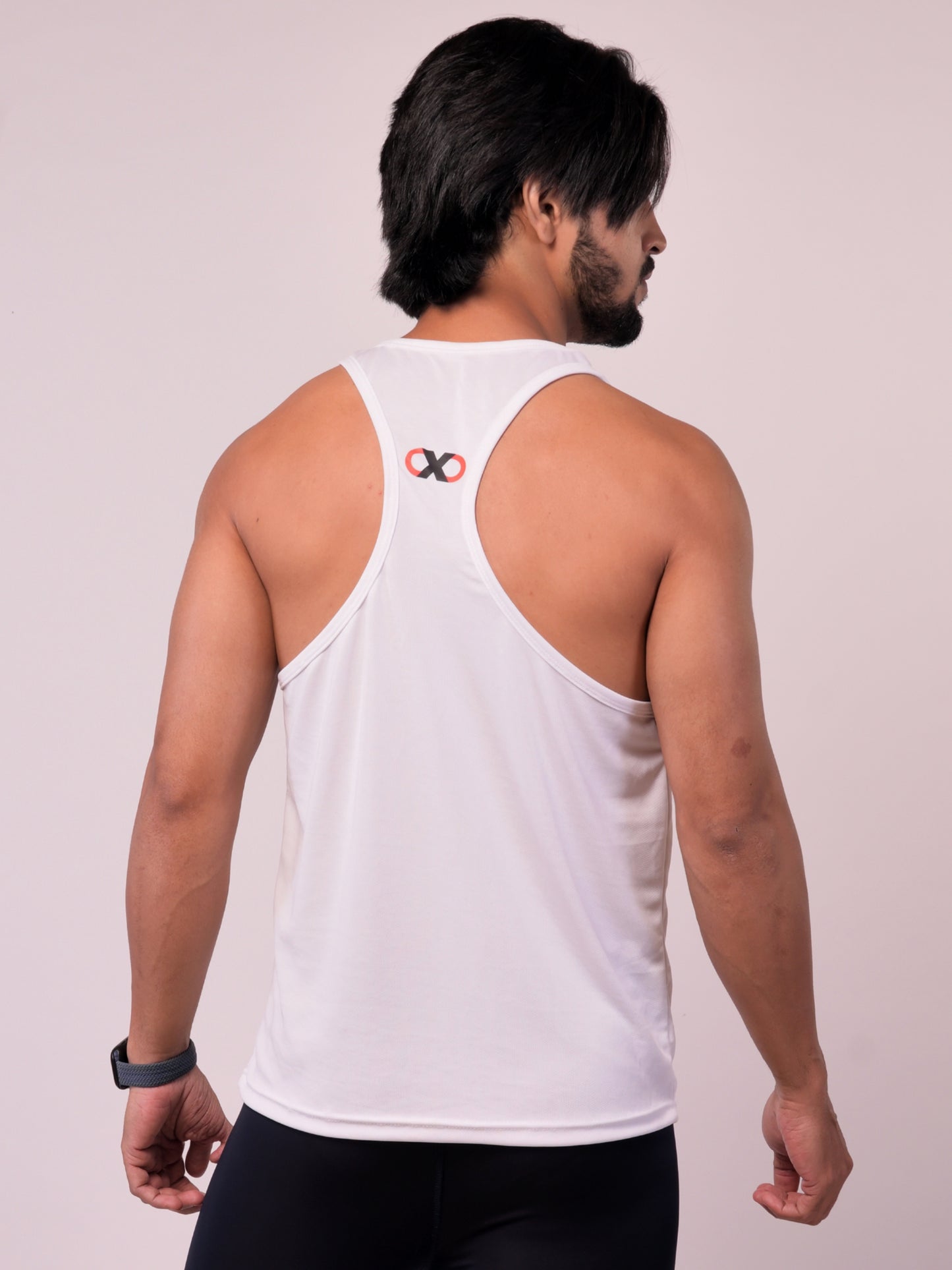 Men's White Textured Stringer