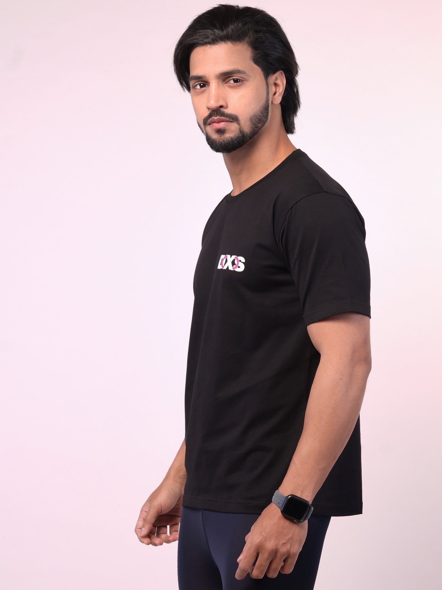 Men's Black Naag Trishul Graphic Printed Tshirt