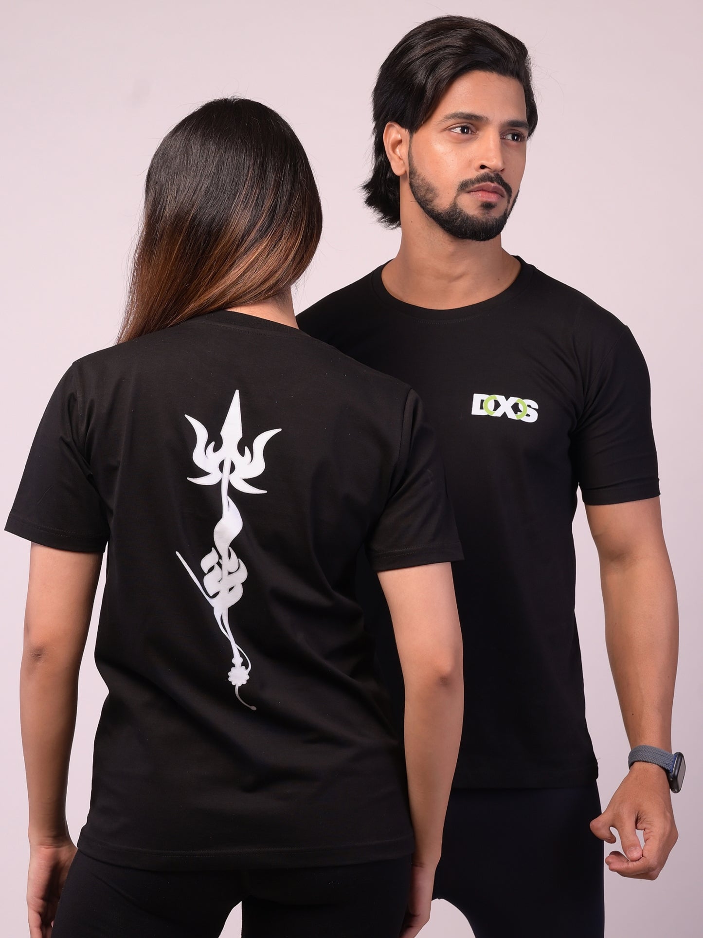 Women's Black Shiv Trishul Graphic Printed Tshirt